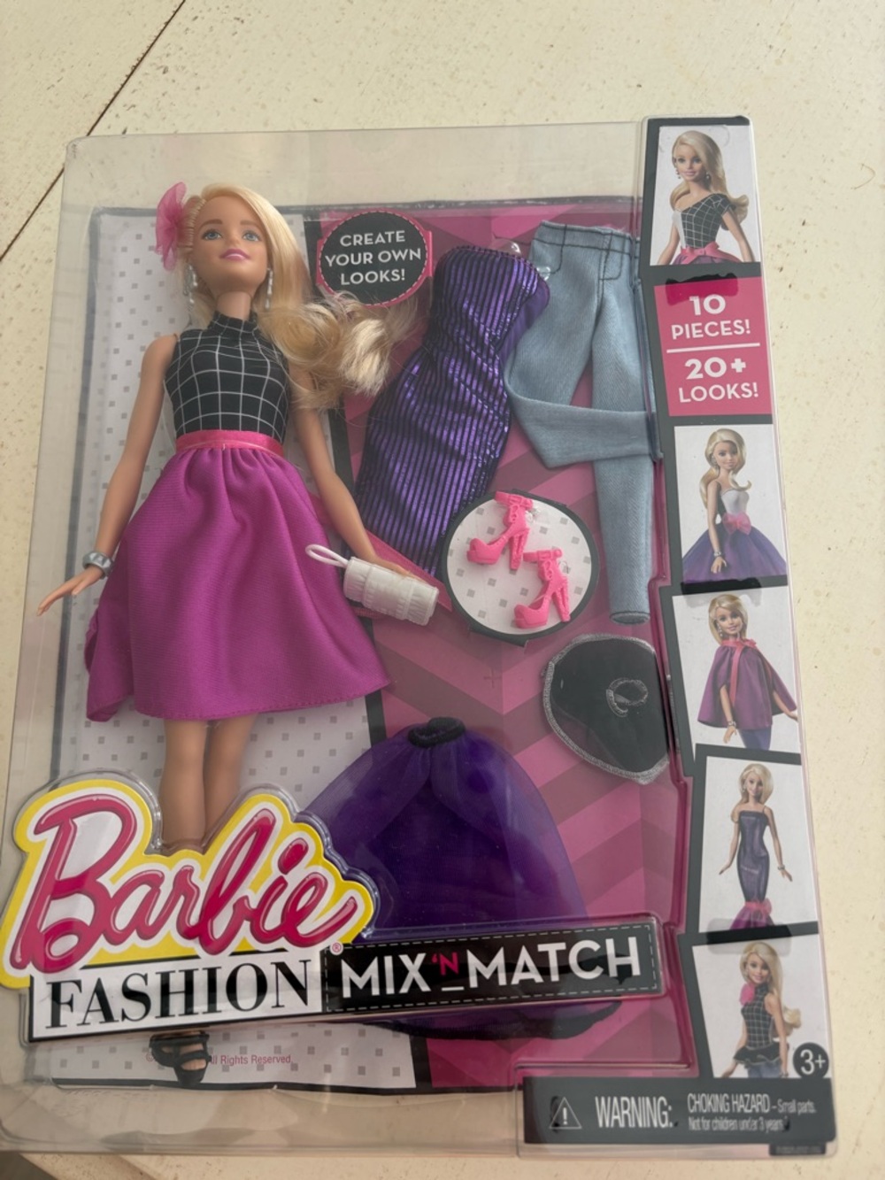 Barbie Fashion Mix 'n Match Doll - Pink, Purple & Black Looks